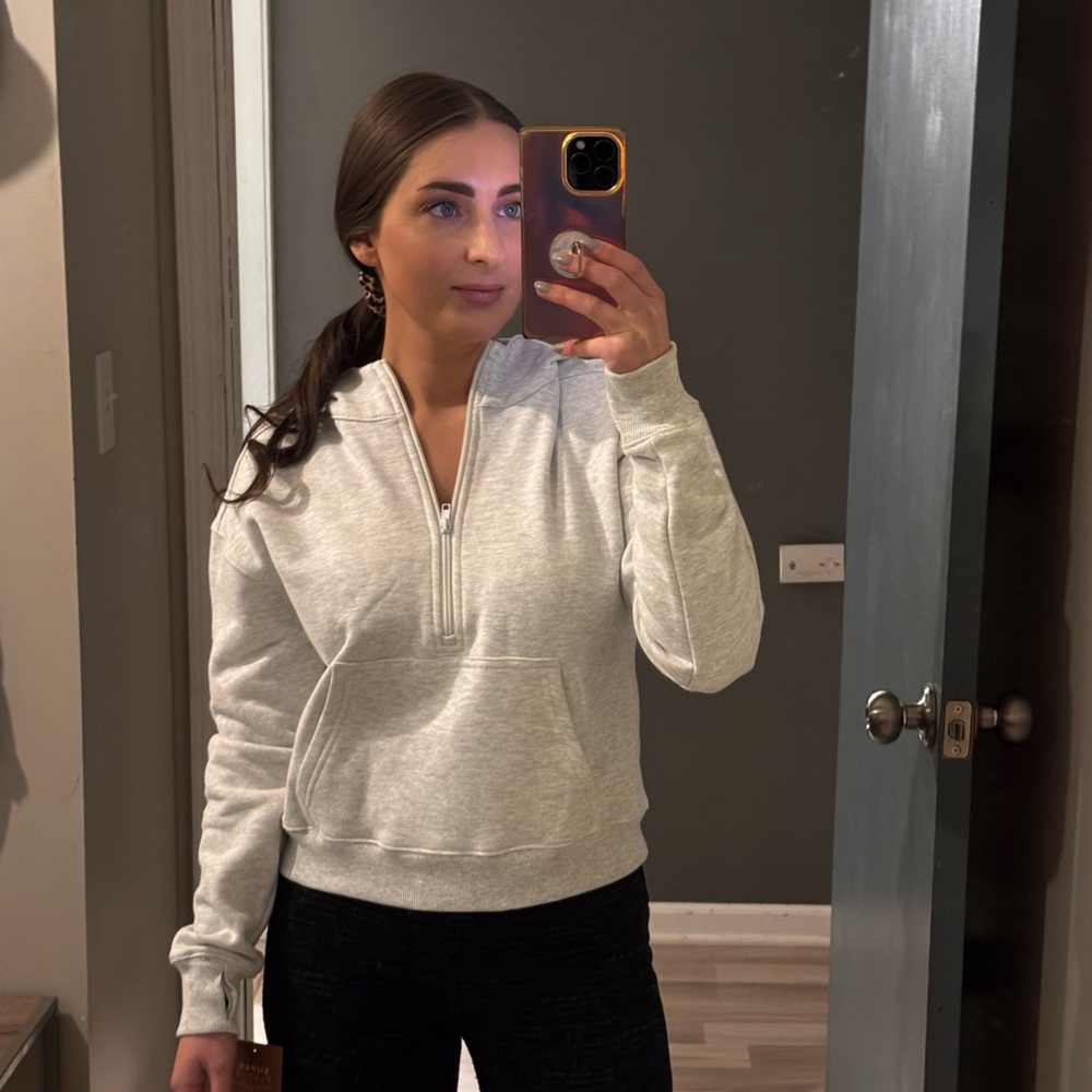 Light Gray Zip Up Fleece